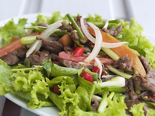 Image showing Thai beef salad