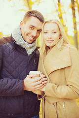 Image showing romantic couple in the autumn park