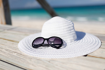 Image showing close up of beach accessories at seaside