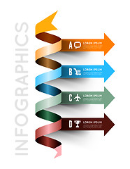 Image showing Infographic options with color arrow