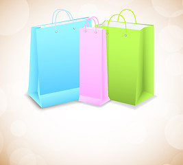 Image showing Background with shopping bags