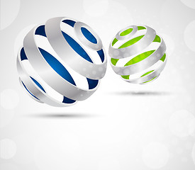 Image showing Background with abstract spheres