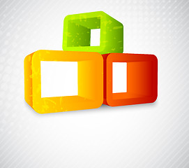 Image showing Background with 3d element