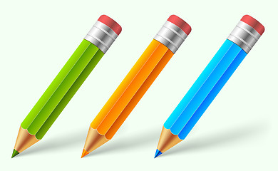 Image showing Set of pencils