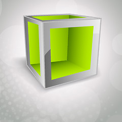 Image showing Background with cube