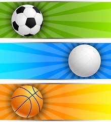 Image showing Set of sport banners