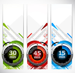 Image showing Set of banners with timers