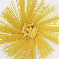 Image showing radial spaghetti and penne
