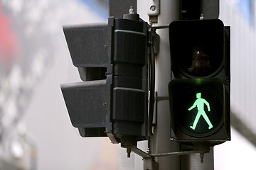 Image showing Pedestian Stop and go Sign