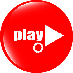 Image showing video play button (icon) over white background