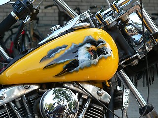 Image showing Art on a Harley