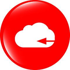 Image showing Upload from cloud icon. Upload button. Load symbol