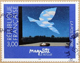 Image showing Rene Magritte Stamp
