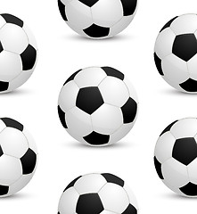 Image showing Seamless background with soccer ball