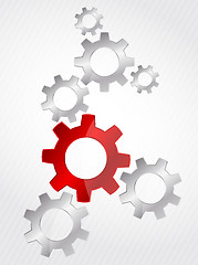 Image showing Background with gears