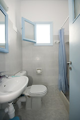 Image showing bathroom in greek island apartment