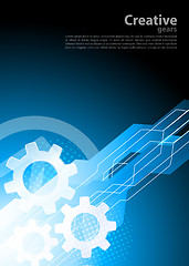 Image showing Blue tech background