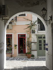 Image showing greek island street scene