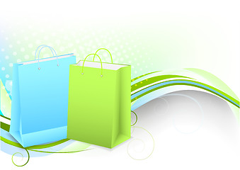 Image showing Background with shopping bags