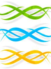 Image showing Set of wavy banners