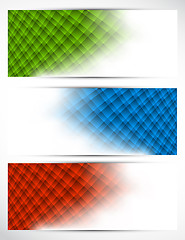 Image showing Set of abstract tech banners