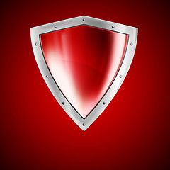 Image showing Bright red shield