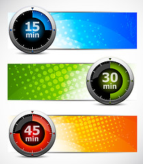 Image showing Set of banners with timers