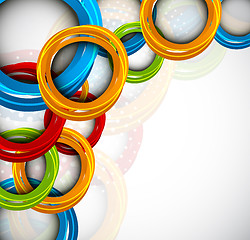 Image showing Background with colorful circles and dots