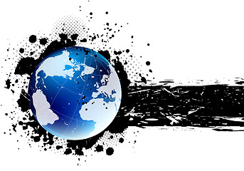 Image showing Grunge banner with earth