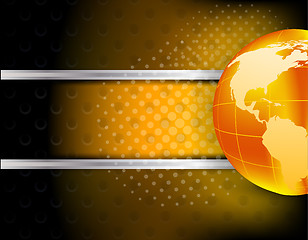 Image showing Abstract tech background with globe