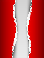 Image showing Red background with ripped paper