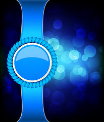 Image showing Bright blue background with circles
