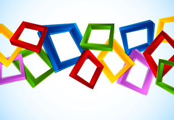 Image showing Colorful background with squares