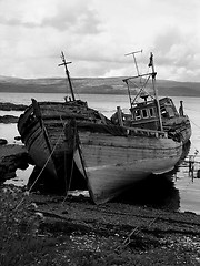 Image showing Abandoned boats