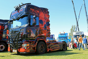 Image showing The Fear of the Dark Scania Show Truck 