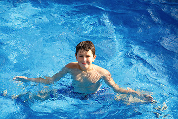 Image showing Boy in the swimming pool