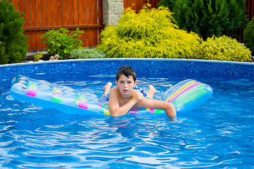 Image showing Boy in swimming pool 