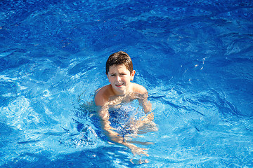 Image showing Boy in the swimming pool