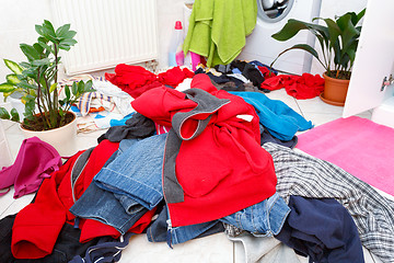 Image showing dirty clothes ready for the wash