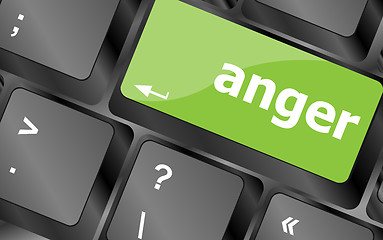 Image showing anger Button on Modern Computer Keyboard key