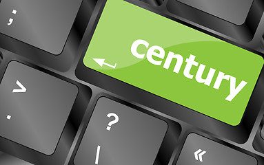 Image showing century button on computer pc keyboard key