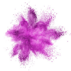 Image showing Pink powder explosion isolated on white