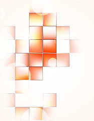 Image showing Background with orange squares