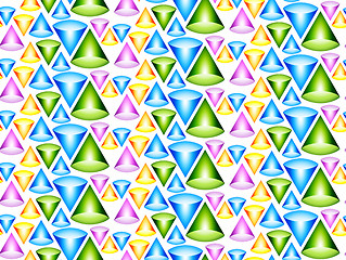 Image showing Seamless background with cones