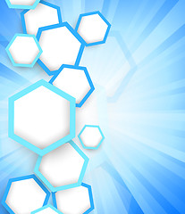 Image showing Background with hexagons