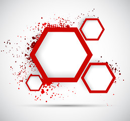 Image showing Background with hexagons