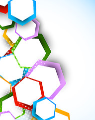 Image showing Background with hexagons