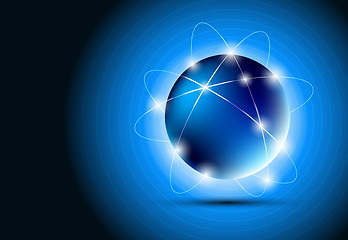 Image showing Bright background with spheres