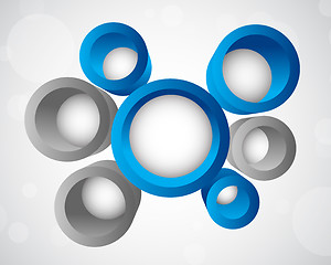 Image showing Background with 3d circles