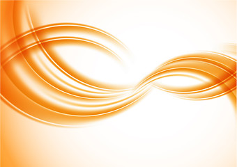 Image showing Wavy orange background